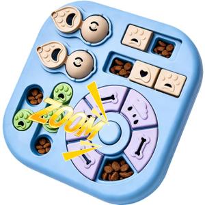 Dog Puzzle Toys Interactive Treat Puzzle Dispensing Brain & Mental Stimulation for Small/Medium/Large Dogs Enrichment & Slow Feeder, Light Blue