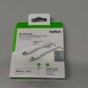 Belkin BoostCharge Nylon Braided USB C to Lightning Cable 6.6ft/2M - MFi Certified 18W Power Delivery iPhone Charger Cord - Apple Charger USB C Cable - Fast Charging for iPhone 14, iPhone 13 - White