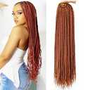 Box Braids Crochet Hair 22Inch 6Packs Crochet Hair Pre-looped Synthetic Ginger Crochet Box Braids for Black Women (350#, 22inch)