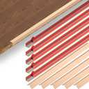 10Pcs 48" Gold Metal Corner Protectors, Aluminum Self-Adhesive Corner Guards, for Edge Protection & Decoration on Walls, Furniture, Cabinets, Kitchen Islands (0.8"x0.8")