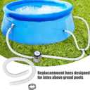 1.5 x 41 Pool Pump Replacement Hose, 2-Pack Above-Ground Pool Hoses with 4 Stainless Steel Clamps, Compatible with Intex, Coleman, Summer Waves Pool Pumps & Filters (2 PACK Blue)