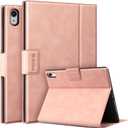 Antbox Case for iPad (A16) 11th (11'')/ 10th Generation (10.9'') High Grade Skin-Touch Vegan Leather with Built-in Pencil Holder Auto Sleep/Wake Function (Peach Pink)
