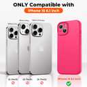 SUPFINE Designed for iPhone 15 Case,Premium Liquid Silicone with [Soft Anti-Scratch Microfiber Lining][Upgraded Camera Protection] Slim Shockproof Protective Phone Case for Men Women Girls,Hot Pink