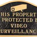 Montague Metal Products SP-86sm-W-BG This Property is Small Soft Arch Black/Gold Statement Plaque, 6.375 x 9.75