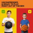 Silent Basketball Size 7, 29.5 Airless Indoor Basketball | Gift Box Included, Pro PU Foam Basket Ball, for Quiet Dribbling Indoor, Real Grooves, 90% Bounciness, 12.7 Oz, Black Color
