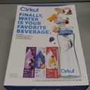 Cirkul 22oz. BPA-Free Plastic Water Bottle Starter Kit with Blue Lid, 2 Flavor Cartridges (1 LifeSip Fruit Punch, 1 FitSip Mixed Berry) No Sugar, Zero Calorie Drink Mix