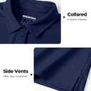 Boladeci Women's Golf Polo Shirts Short Sleeve UPF 50+ Sun Protection 4-Button Tennis Collared Shirts (Blue, XL)