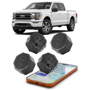 Air Tracker Tag Hidden Ultra Magnetic Finder for Vehicles, | No Monthly Fee | 5-Year Battery | Works with Apple Find My (iOS Only), for Car, Truck, Motorcycle, Equipment 4Pack Black