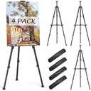 Easels for Painting Canvas, Aredy 66" Art Easel for Drawing, Portable Painting Easel Stand, Metal Table Top Easel (4 Pack)