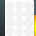 12UP 2.5" Round Labels for Laser & Inkjet Printers[50 Sheets,600 Labels]