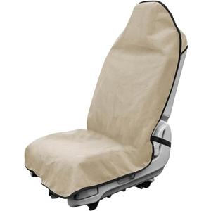Waterproof Car Towel Seat Cover, Sweating Non-Slip Premium Towel Carseat Cover Protector, Universal Soft Machine Washable Car Truck SUV Front Seat Cover for Gym Workout Beach Hiking (Beige)