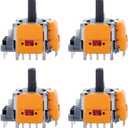 4pcs Hall-Effect Joysticks Replacement for DualSense PS5 Controller, 3D Analog Sensor Wheel Thumb Sticks Rocker Module Replacement for PlayStation 5 Controller (Yellow - 4 Pack)