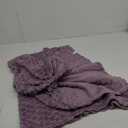 Whale Flotilla Throw Blanket for Couch with Jacquard Pattern, Fuzzy Soft Cozy Exquisite Blankets for All Season, Warm and Fluffy, 50x60 Inch, Lilac