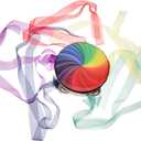 Kisangel Tambourine with Ribbons, Classical Hand Drum Props Kids Tambourine for Musical Instrument Performances