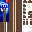 Wire Hider, 157in Delamu Cord Hider Wall, Paintable Wire Covers for Cords, TV Cable Hider Wall Kit, Cable Covers Raceway, Cable Management Hide TV Cords for Wall Mount TV, 10XL15.7 W0.95 H0.55in Brown