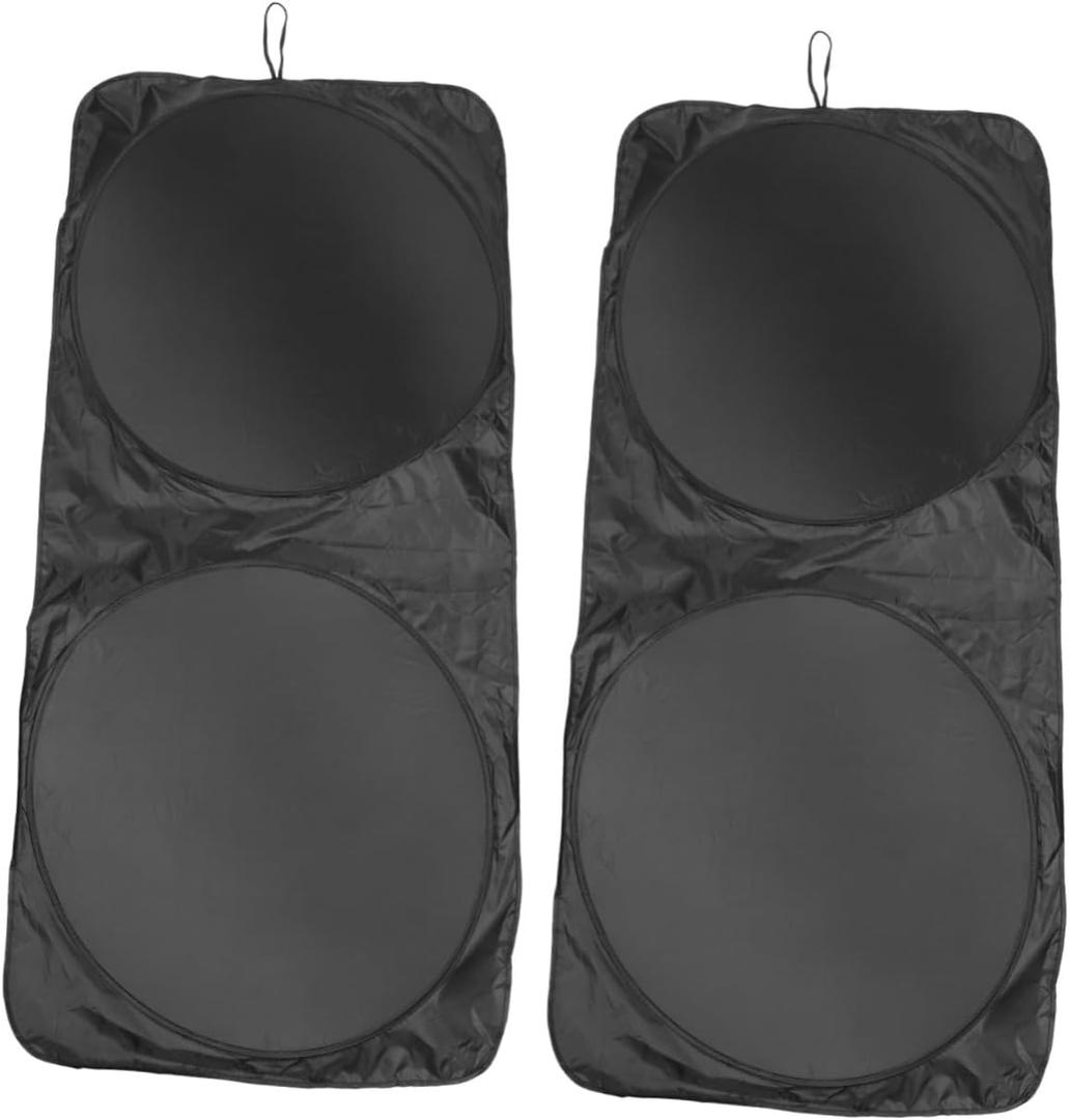 Unomor 2 Pcs Auto Heat Shield Reflector Cover Car Windshield Sunshade Privacy Visor