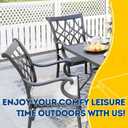 AAAAAcessories Outdoor Seat Cushions for Chairs, Waterproof, Fade-Resistant, 19" x 19" x 3", Patio Furniture Replacement Cushions, Set of 2, Creamy White