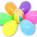JOYIN 50PCS Plastic Easter Eggs, Empty 2.3" 44PCS Colorful with 6PCS Golden Eggs Bulk Fillable for Easter Hunt Party Favor Basket Stuffers Filler Classroom Prize Supplies Decor