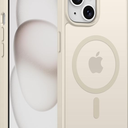 FNTCASE for iPhone 15 Case: for iPhone 14 & iPhone 13 Case | Magnetic Frosted Translucent Slim Shockproof Cell Phone Cover | Military Grade Protection Drop Proof Tough Protective Cases - Off White