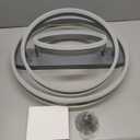 42" Retractable Ceiling Fan with Lights and Remote,Invisible LED Rings Fandeliers Modern Chandelier Ceiling Fans with 3 Color 6 Speed for Kitchen BedroomChrome