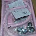 Heavy Duty Clothing Rack with Wheels,Modern Garment Rack with 3 Metal Shelves, 71.8Inches Display Rack for Hanging Clothes, Hanging Rod for Small Space,Pink