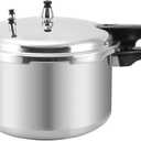 BreeRainz 12 Quart Pressure Cooker, Aluminum Pressure Canner w/Cooking Rack for Steaming,Canning and Stewing, Silver