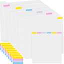 Qilery 24 Pcs 12 x 12 Inch Scrapbook Paper Storage with 48/72 Sticky Index Tabs Paper Storage Organizer Dividers with Tabs for Vinyl Cardstock File Photo