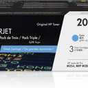 HP 202A Cyan, Magenta, Yellow Toner Cartridges for HP Printers (3-pack) | Works with Color LaserJet Pro M254, Color LaserJet Pro MFP M281 Series | CF500AM