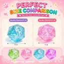 2 x 4PCS Stress Ball Taba Squishy Fun Box Toys Kit , Squeezee Fidget Squishy Toys Set Party Favors Birthday Xmas Gifts for Kids Adults, Cheap Squishies Pack