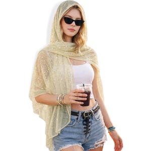 Shawl Wraps for Women - Shimmering Sequin Scarves, Versatile Headscarf Neck Scarf for Evening Dresses