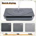 2 Tiers 24"x16" & 20"x16" Large Nesting Stone Dish Drying Mats for Kitchen Counter Absorbent Quick Dry Diatomaceous Earth Mat with Non-slip Feet for Pot Dishes Tableware (Dark Gray)
