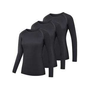 Women's Athletic Compression Long Sleeve Workout Tops Quick Dry Gym Running Yoga Shirts S