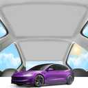 2025 Upgrade Sunshade Roof for Tesla Model 3 Highland 2024 2025 [No-Gap/Sag-Free] Heat Insulation Glass Roof Sunshade Sunroof for Tesla Model 3 Accessories 2025 2024 Gray