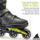 Rollerblade RB XL Men's Adult Fitness Inline Skate, Black and Lime, High Performance Inline Skates, 15
