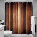 MESHELLY Brown Shower Curtain 72Wx78H Stripe Rustic Bronze Tan Ombre Rust Copper Striped Earth Tone Bathroom Curtain Western Vintage Men Simple Bath Curtain Bathroom Accessories Decor with 12 Hook