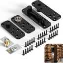 Door Hinges, Hidden Hinge for Secret Door,360 Degree Rotation Pivot Hinge for Hidden Door Bookcase and Interior Doors/Secret Door up to 570 Pounds