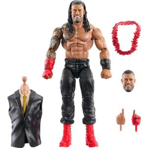 Mattel WWE Elite Collection Action Figure & Accessories, Premium Live Event Roman Reigns Set, SummerSlam with William Regal Build-A-Figure Parts