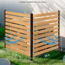 VEVOR Wood Privacy Fence, 38" W x 42" L, 2-Panel Slatted Air Conditioner Fence Screen, Pool Equipment Enclosure with Metal Stakes, Easy DIY Installation, Outdoor Trash Can Hider for Garden Decoration