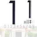 16 Inch Modern House Numbers for Outside,Large Black Metal House Numbers,House Address Numbers for House Address Apartments Wall Door Hotel Garage Gate with Nail Kit Number 1