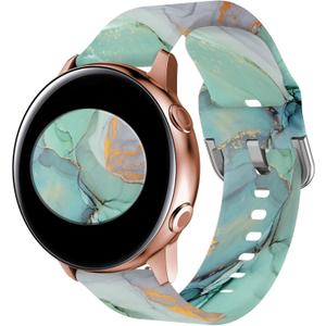 Compatible for Samsung Galaxy Watch 6 5 4 Band/Active 2 Watch Bands 40mm 44mm,Watch 4 Classic Band 46mm 42mm/Galaxy Watch 3 Band 41mm 45mm Gear S3 Frontier (Marble Blue)