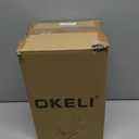 OKELI Porch Lights Outdoor Dusk to Dawn Motion Sensor Solar Wall Lantern Separate Panel & Battery Replaceable Exterior Waterproof Wall Sconce Lighting Lamp (Black B, 1 Pack)