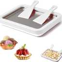 Rolled Ice Cream Maker, Instant Ice Cream Maker, Instant Cold Plate Ice Cream Maker with 2 Scrapers Frozen Yogurt Rolls Tray Homemade DIY Smoothies, Ideal for Family Activities
