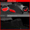 Motorcycle Cover Waterproof Outdoor Storage with Lock-Holes, Storage Bag & Night Reflective Design, Heavy Duty Protection Powersports Vehicle Covers Fits up to 96.5"-116" (420D Red, 96.5")