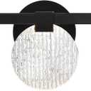 MELUCEE LED Bathroom Vanity Light Black 3-Light 22 Inches Acrylic Modern LED Vanity Light Acrylic Bathroom Lighting Fixtures Over Mirror Dimmable Wall Mount Light 18W Warm Light 3000K