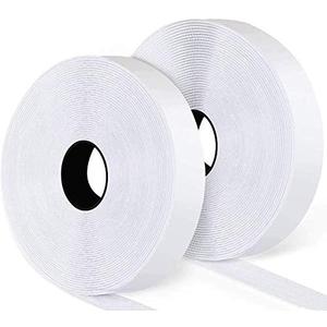 16.5Ft x 1 Inch Self Adhesive Strips, Heavy Duty Strong Back Sticky Fastening Tape,Nylon Fabric Fastener Mounting Tapes for Sewing, Crafting,DIY- Indoor or Outdoor Use (White)