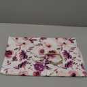 Baby Swaddle Blanket Newborn Girl Swaddle and Headband Set Purple Flowers Floral Print Wrap Shower Gift