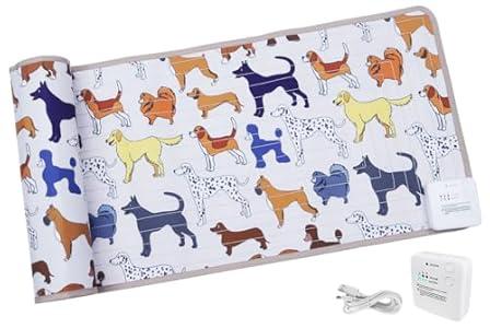 DOGNESS Rechargeable Pet Shock Mat, 59"x15" Safe Cat Repellent Mat Electronic Training Pads Keep Dogs and Cats Off Couch, Bed, Indoor Cat Deterrent Mat (Dog Cartoon)