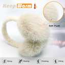 Women Winter Ear Muffs Fluffy Faux Fur Earmuffs Foldable Ear Warmer Girls Soft Ear Covers