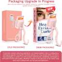 Heated Eyelash Curler, 5S Fast Heating Electric Eyelash Curler, Safe Anti-Scald Eyelash Curlers with Silicone Pad, Type-C Quick Charge, Intelligent Temp Control, 24H Long-Lasting Curls (Pink)