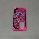 Miqala for Galaxy S25 Ultra 5G Case,Glow in The Dark Three Layer Heavy Duty Shockproof Full Protection Hard Plastic Bumper+Soft Silicone Protective Case for Samsung Galaxy S25 Ultra 6.9 inch,Pink